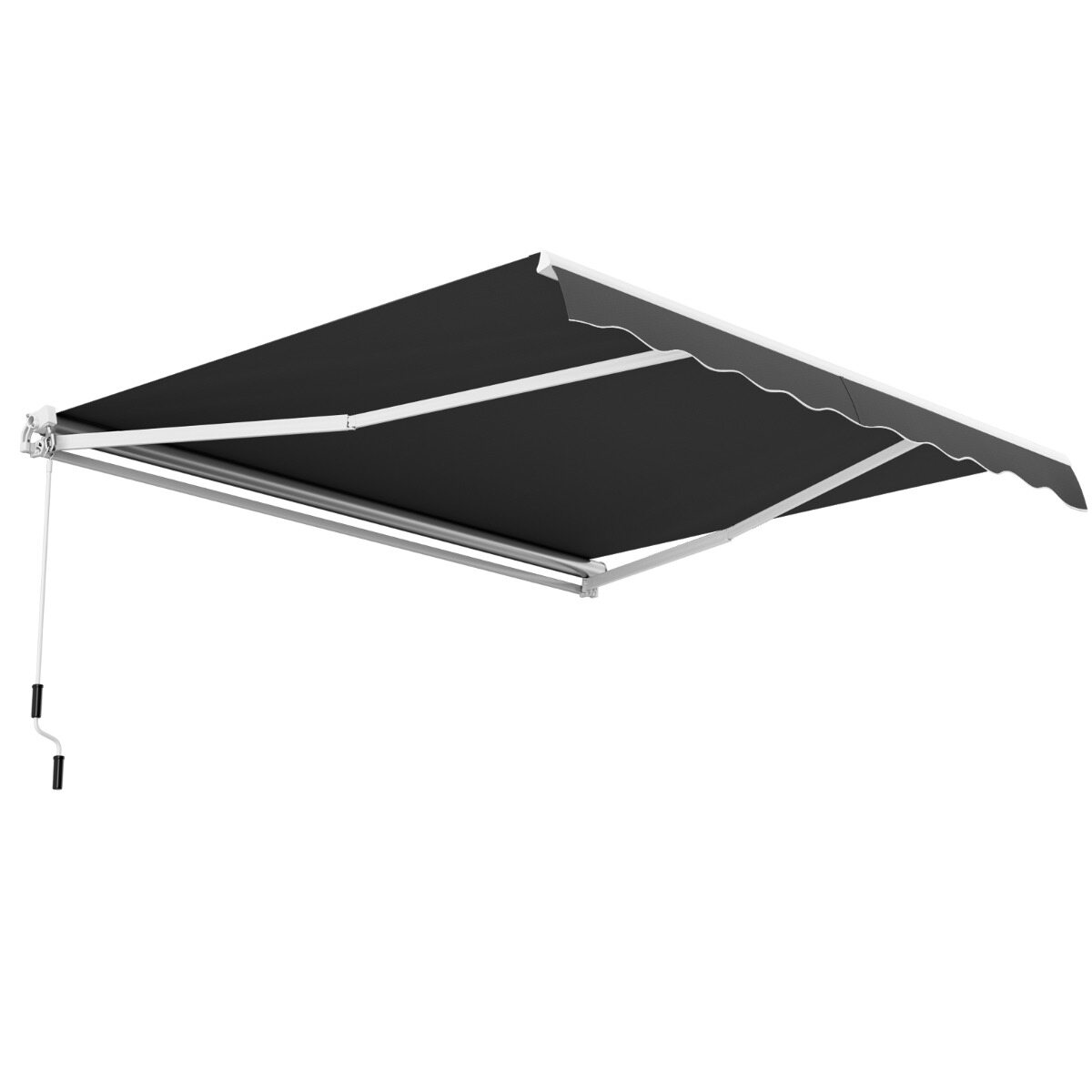 Vändaga rõdu varikatus, päikesekaitse, liigendvarikatus, 400 x 250 cm, hall