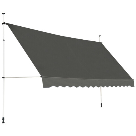Teleskoopvarrastega rõdu varikatus 395x120cm