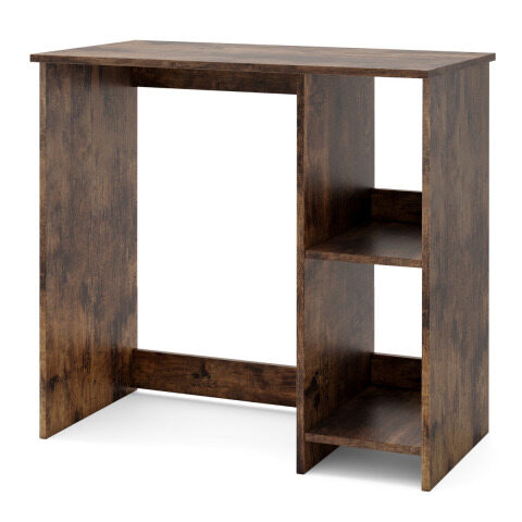 Arvutilaud, töölaud väikesesse ruumi, 2 sektsiooniga, arvutilaud, 40 x 80 x 74 cm, kohvivärvi