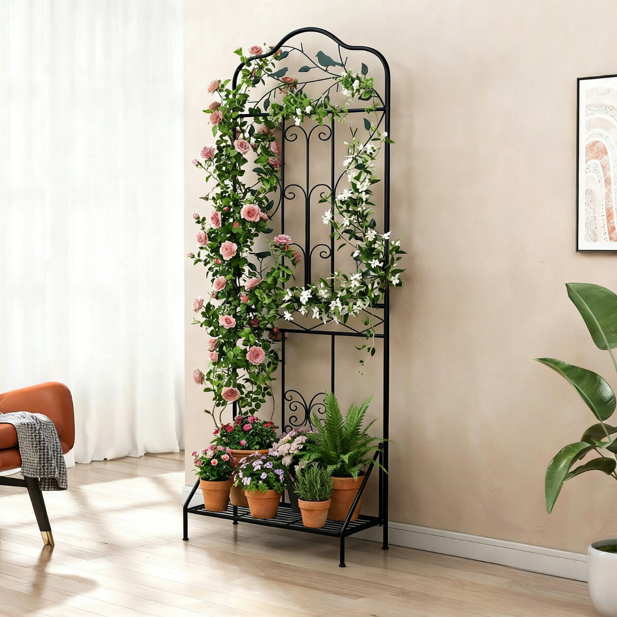 Immagine prodotto - Traliccio autoportante con picchetti per giardino ed esterno
