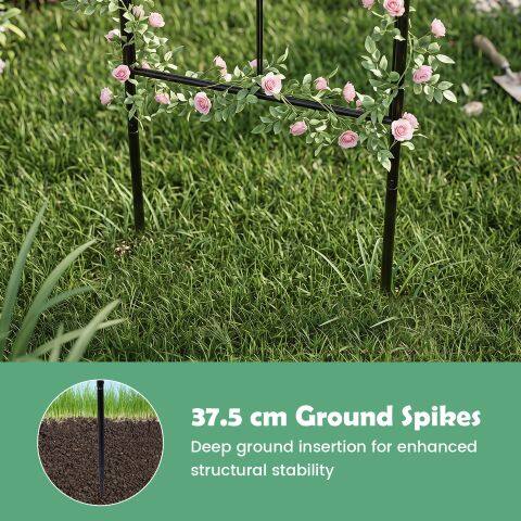 203 x 203 x 296 cm linnupuuri kujuline metallist varikatus-pergola