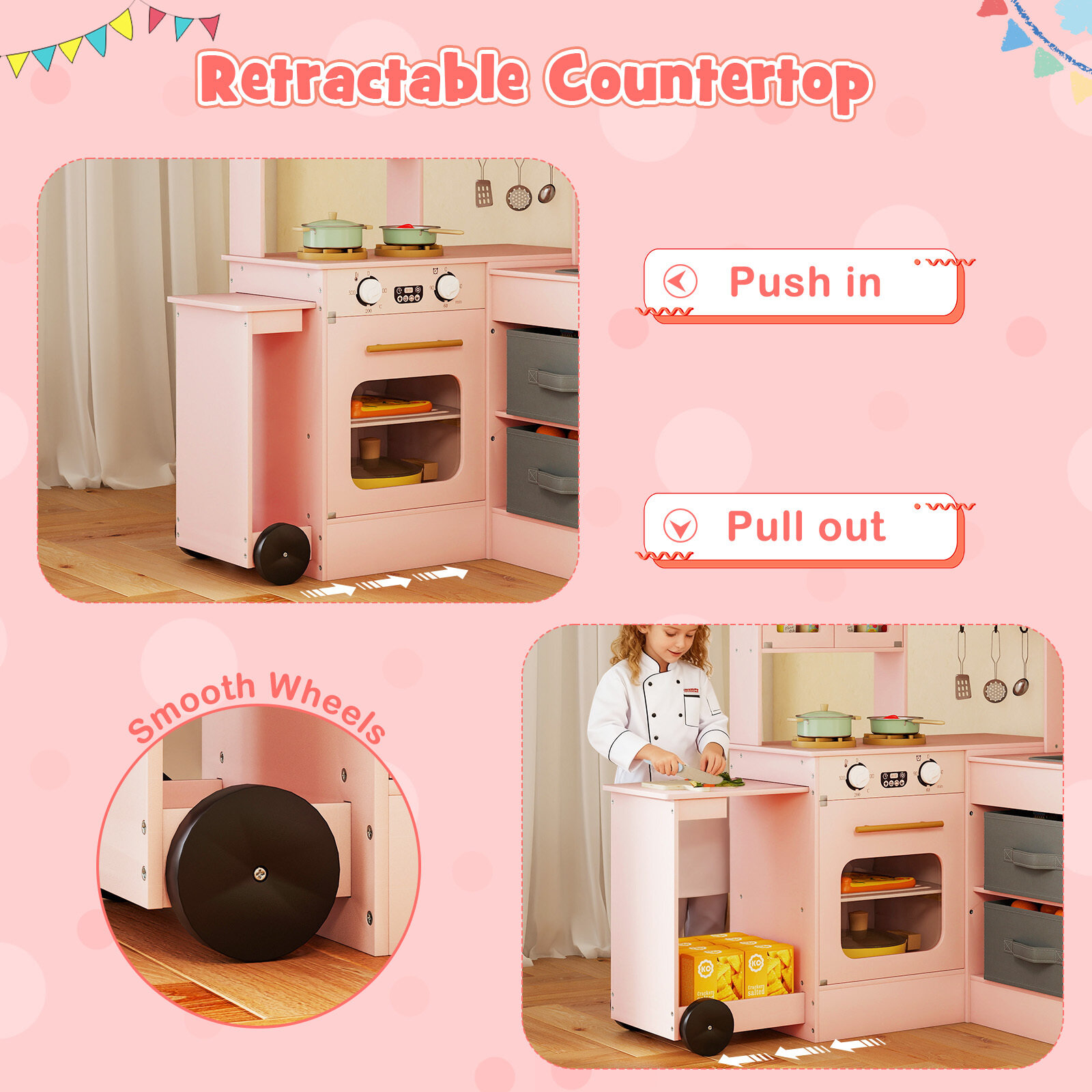 Immagine prodotto - Cucina giocattolo vista con piano estraibile