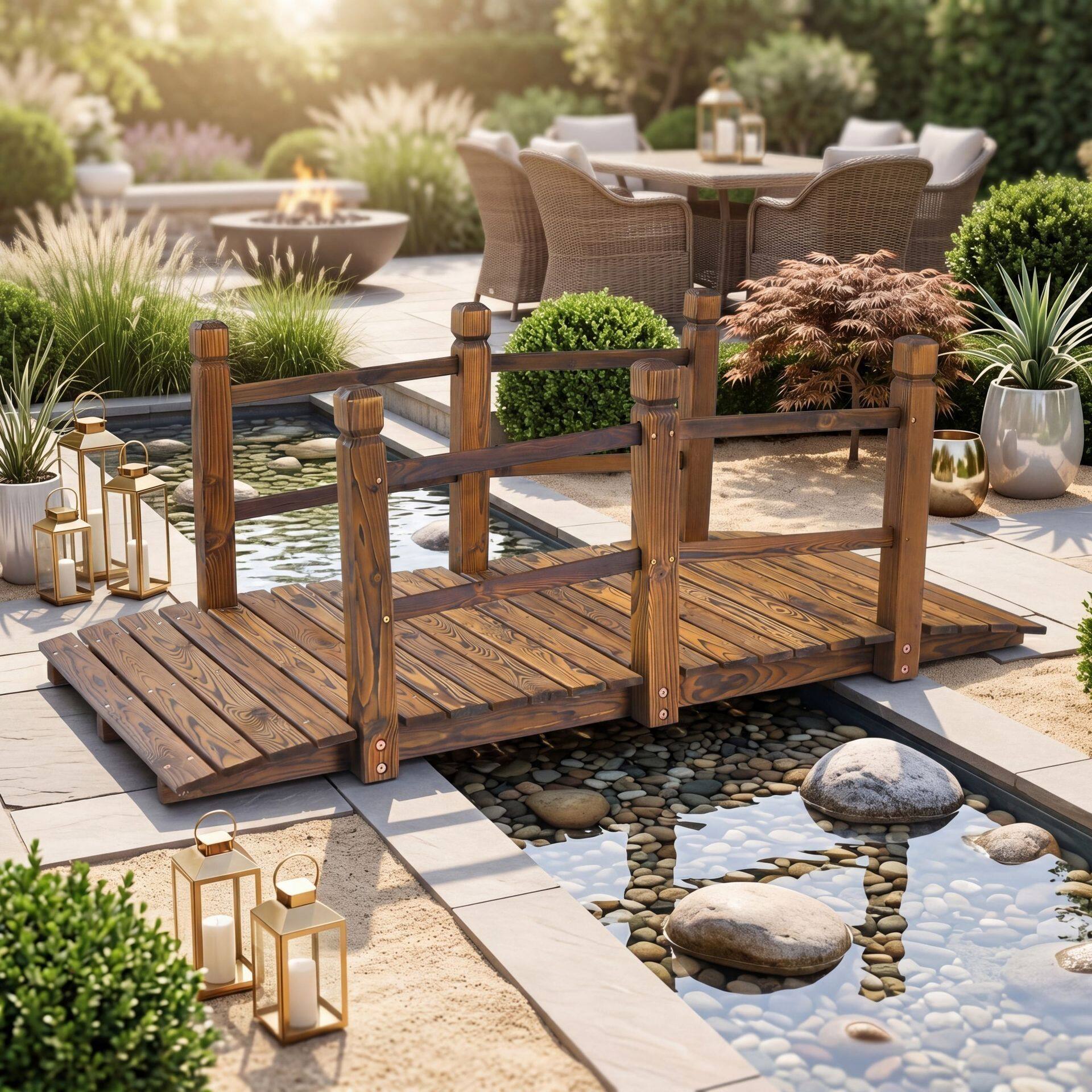 150 x 67 x 55 cm aiasild kandevõimega 180 kg Garden-Brown jaoks