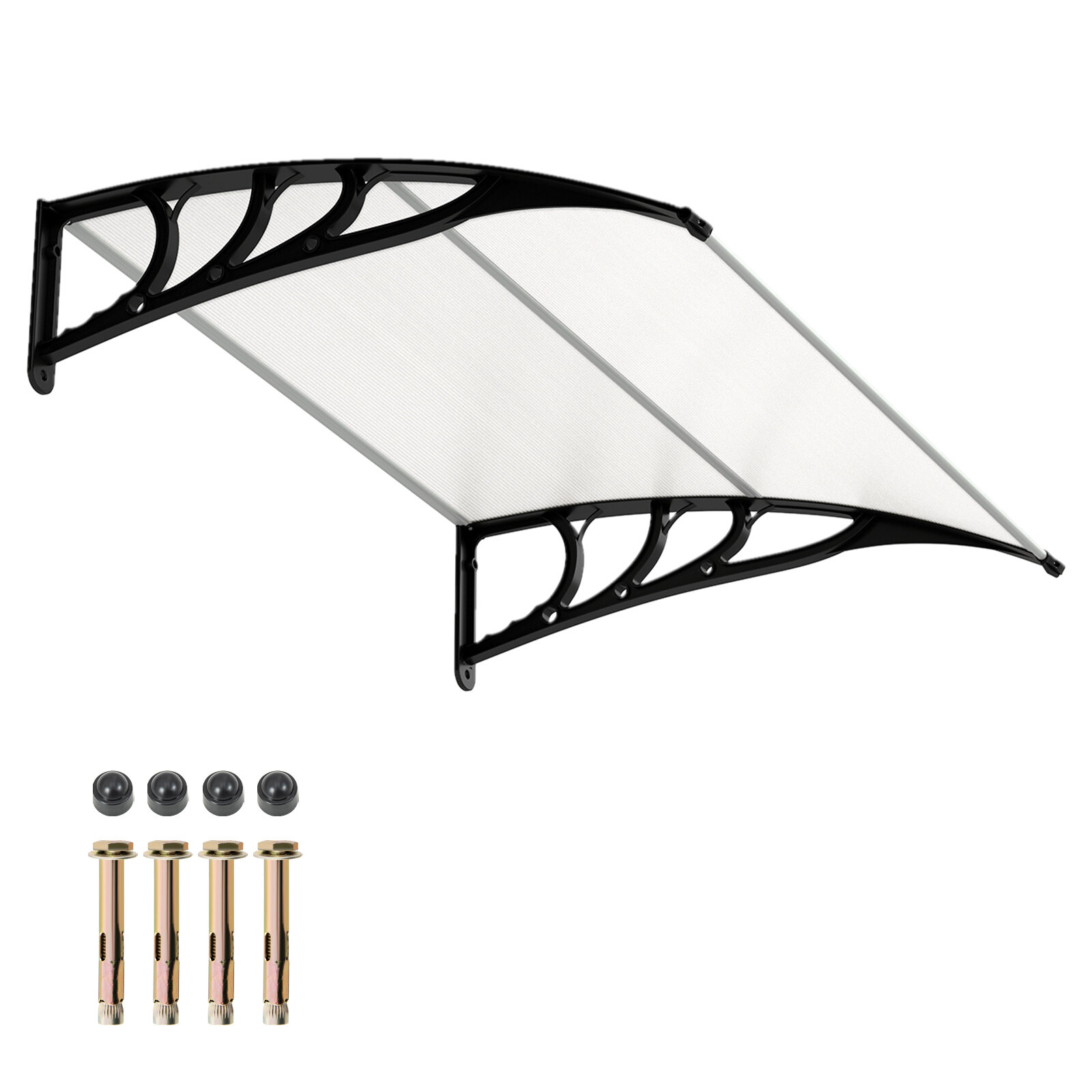 39 x 76 cm välisukse akna varikatus ukse varikatus välisilme - must