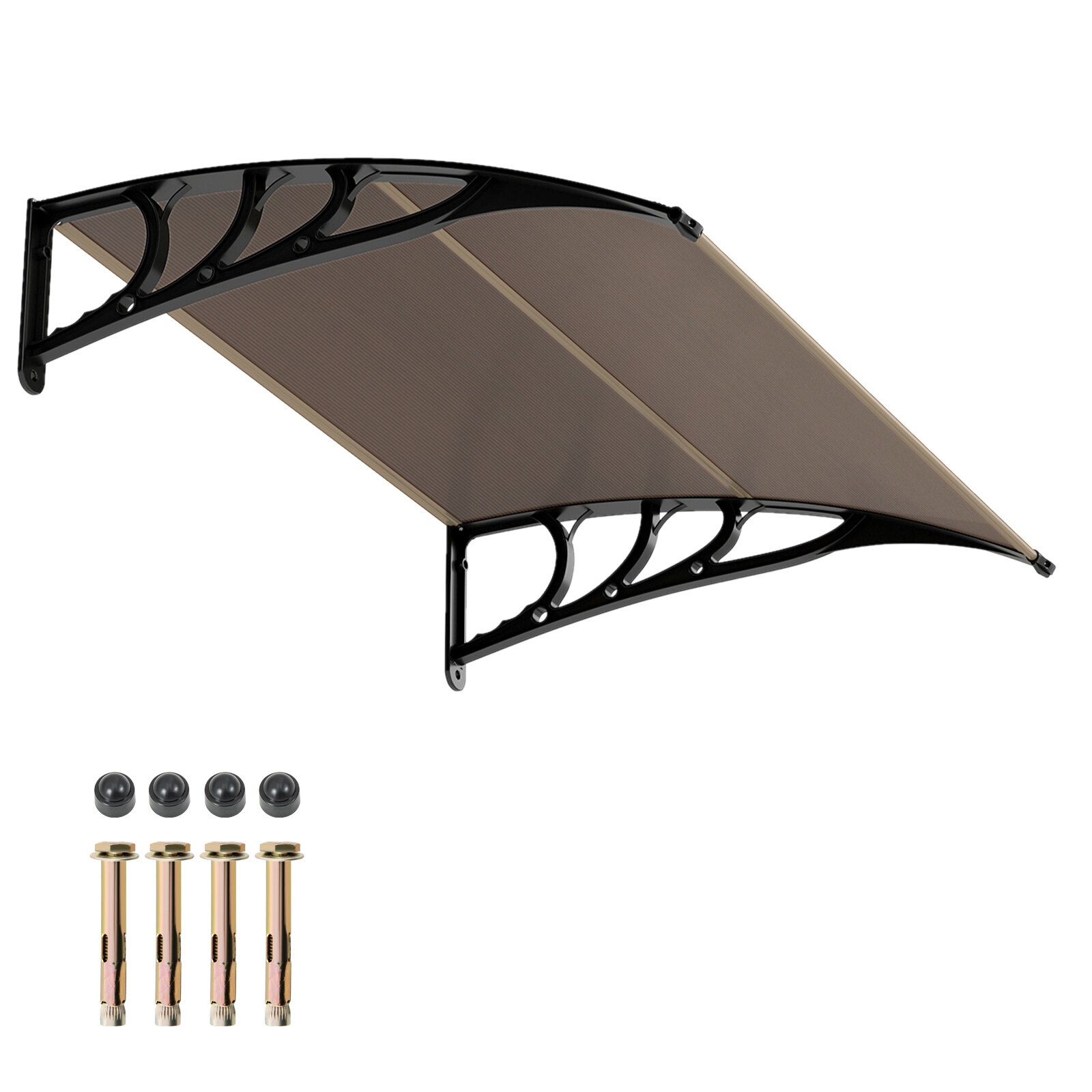 39 x 76 cm välisukse akna varikatus ukse varikatus välisilme - pruun