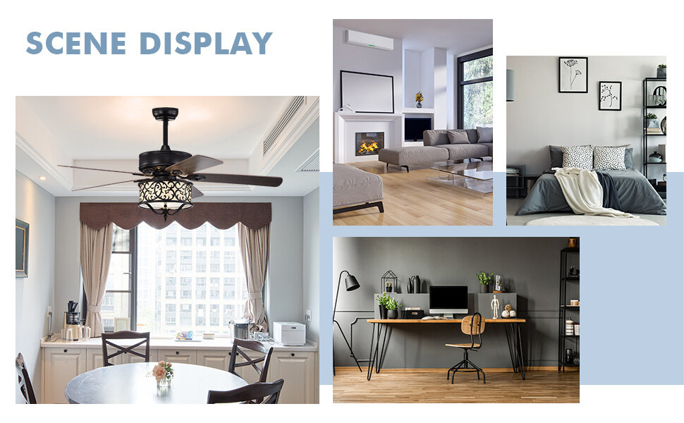 52 Inches Ceiling Fan with Remote Control