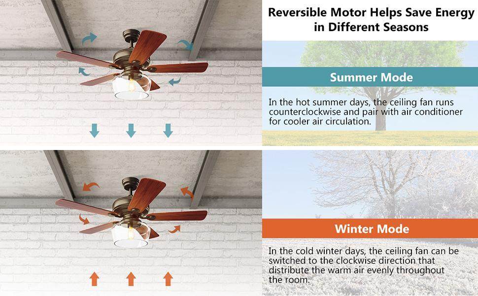 Vintage Ceiling Fan with Light