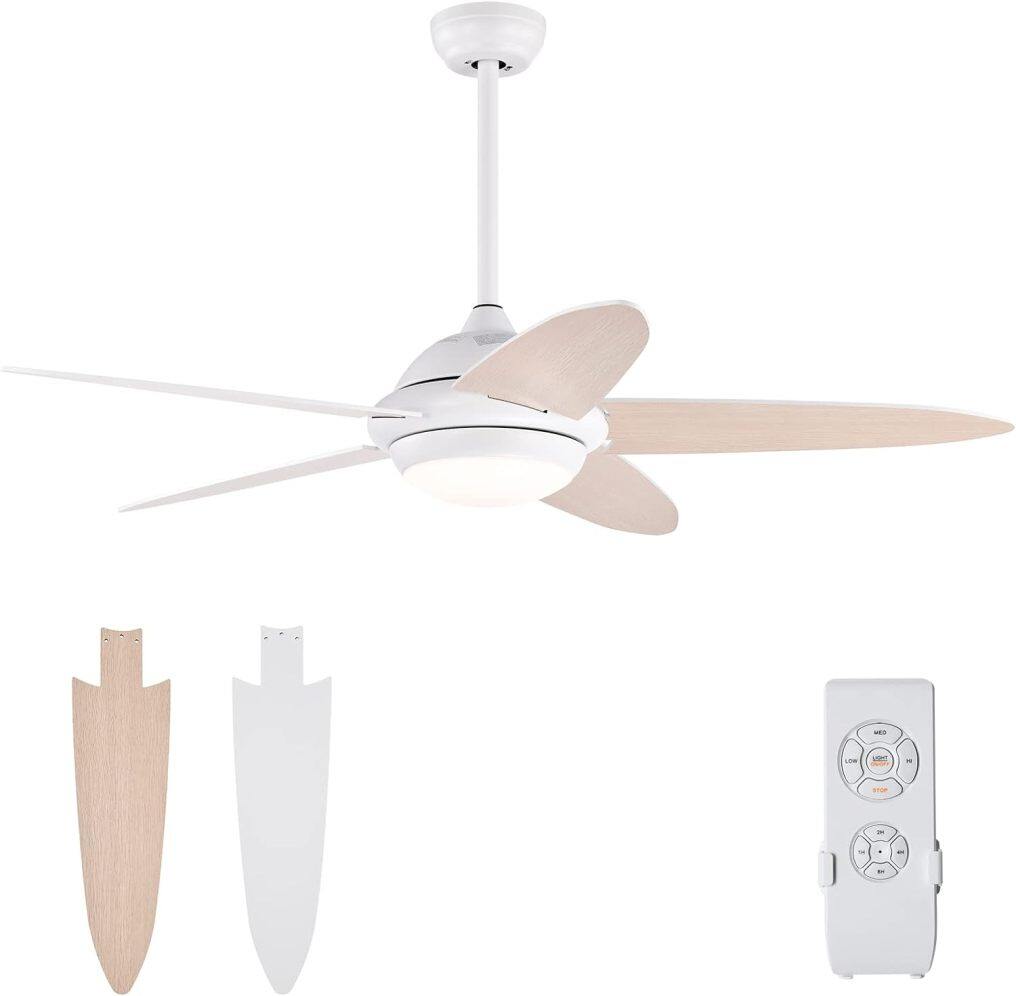ARLIME 52 Inch Ceiling Fan with Lights, Indoor Modern LED Ceiling Fan, Remote Control