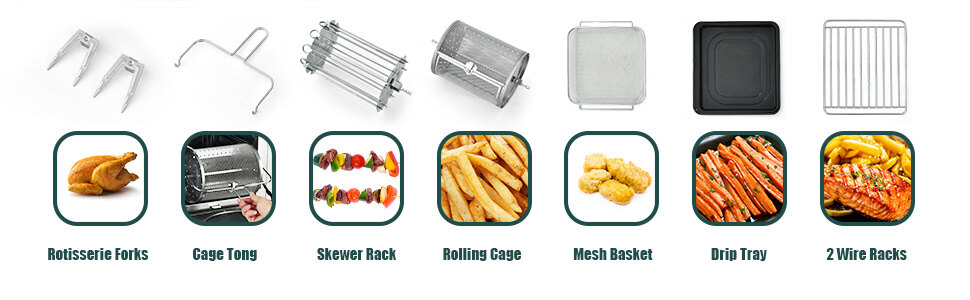 8 accessories for ARLIME air fryer