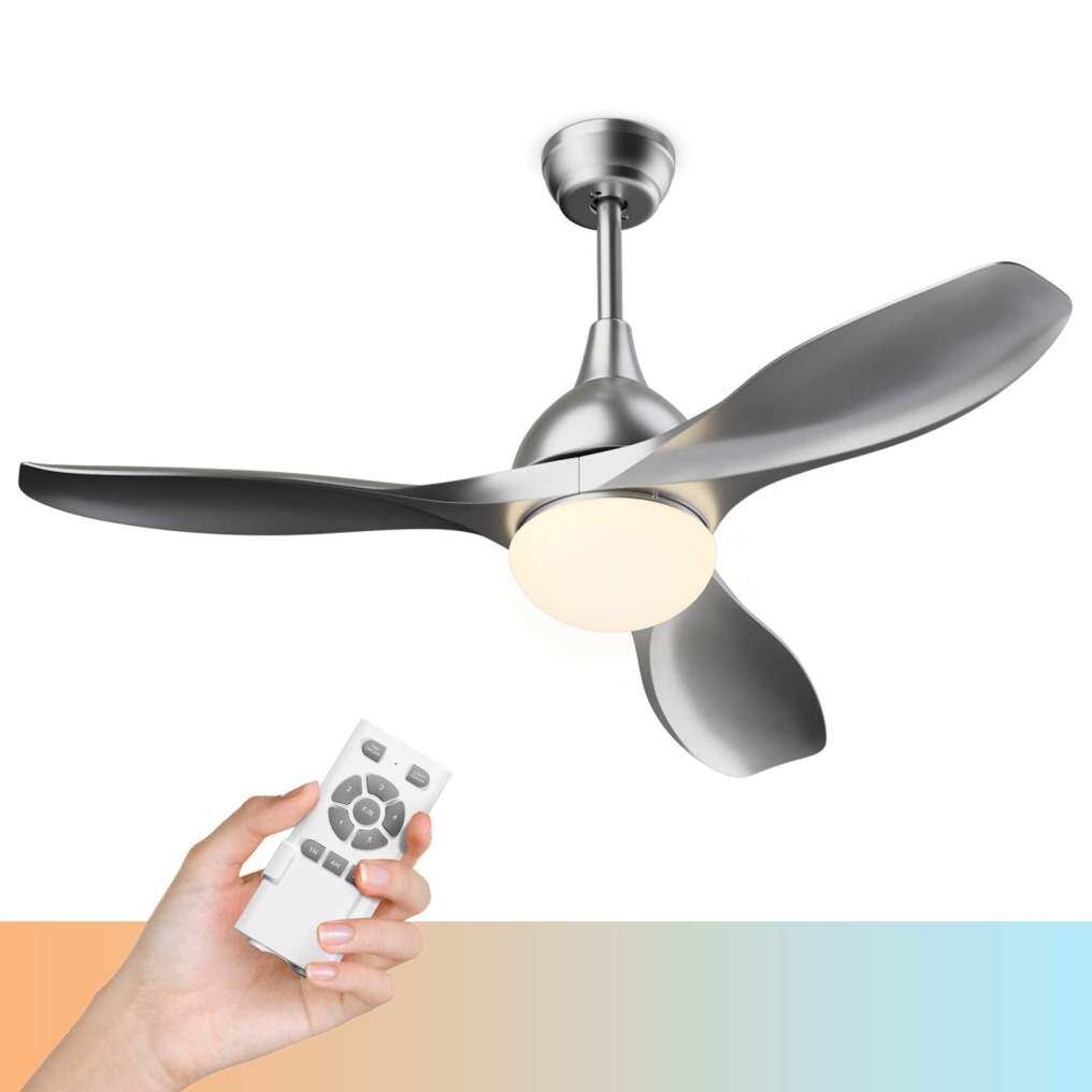 ARLIME Modern Ceiling Fan with Light, Indoor Low Profile LED Ceiling Fan with Remote Control