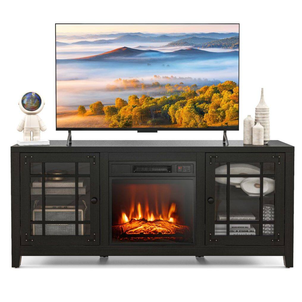 ARLIME Electric Fireplace TV Stand for TVs up to 65-inch, 18-inch Fireplace Entertainment Center with Remote Control
