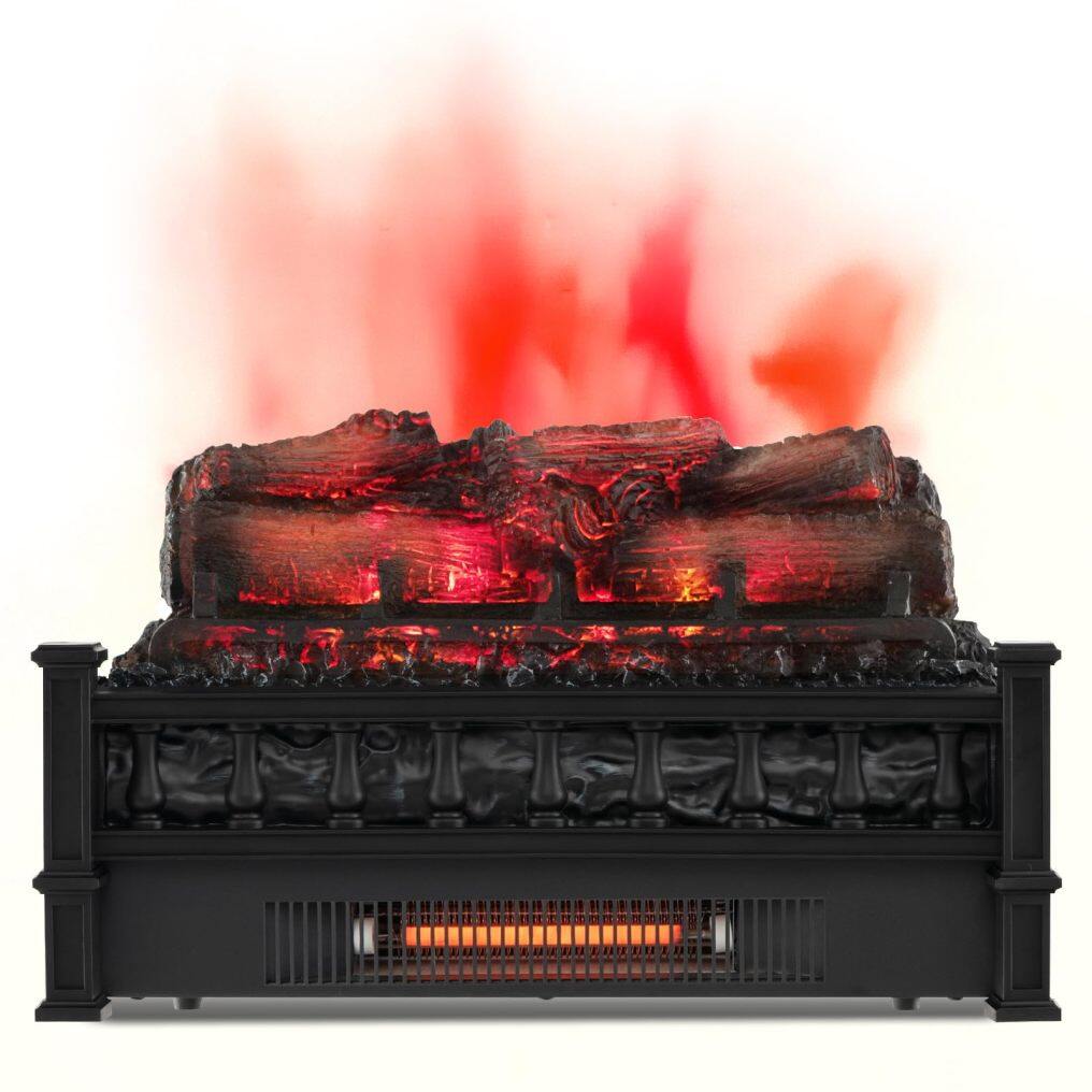 ARLIME 20 Inch Electric Fireplace Log Set Heater with Adjustable Temp, Overheating Protection, Realistic Pinewood Ember Bed
