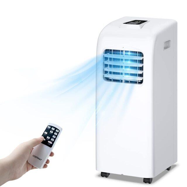 ARLIME 8000 BTU Portable Air Conditioner with Remote Control, Cooling, Dehumidifying, Fanning, Sleeping Mode, Time Settings, Clear LED Display