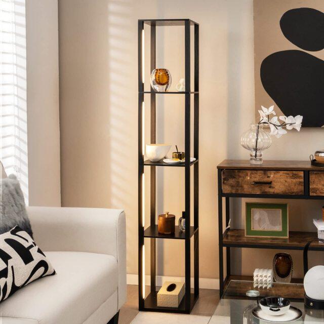 ARLIME Floor Lamp with Shelves, 64 Inches Modern Shelf Floor Lamp