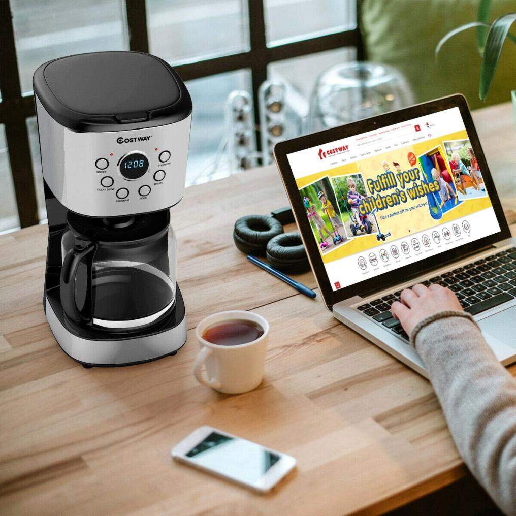 ARLIME 12-Cup Programmable Coffee Maker, 900W Drip Coffee Maker Pot