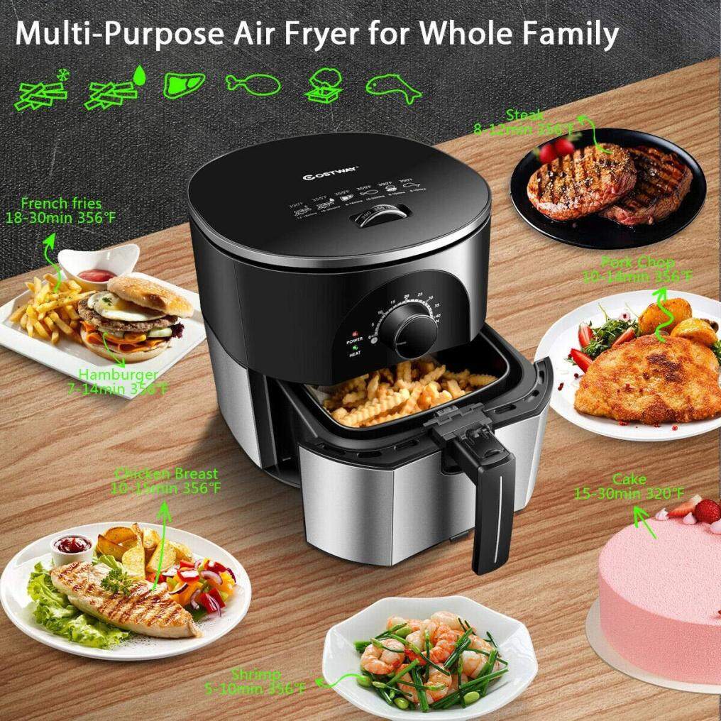 ARLIME Electric Air Fryer, Stainless Steel, 3.5QT, 1300W