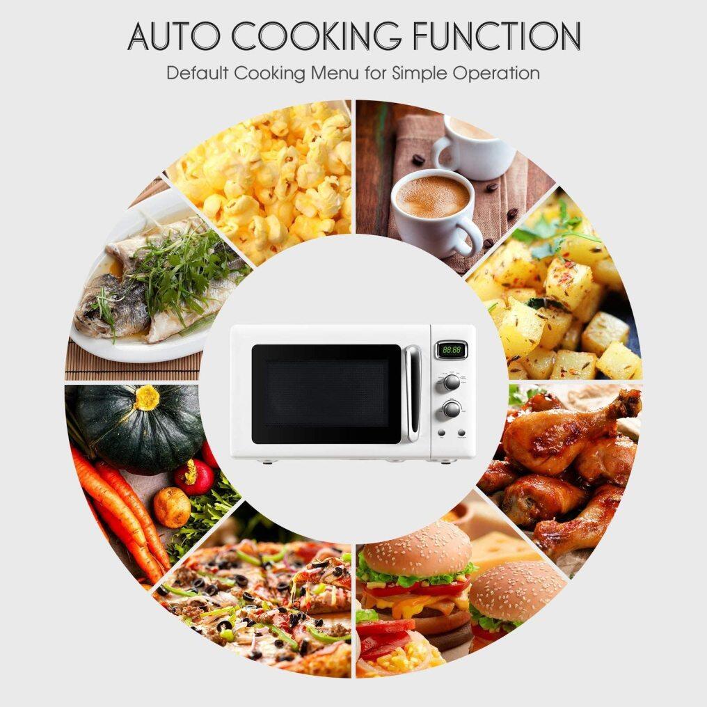 ARLIME Retro Microwave, 900W/0.9Cu.Ft, Small Countertop Microwave