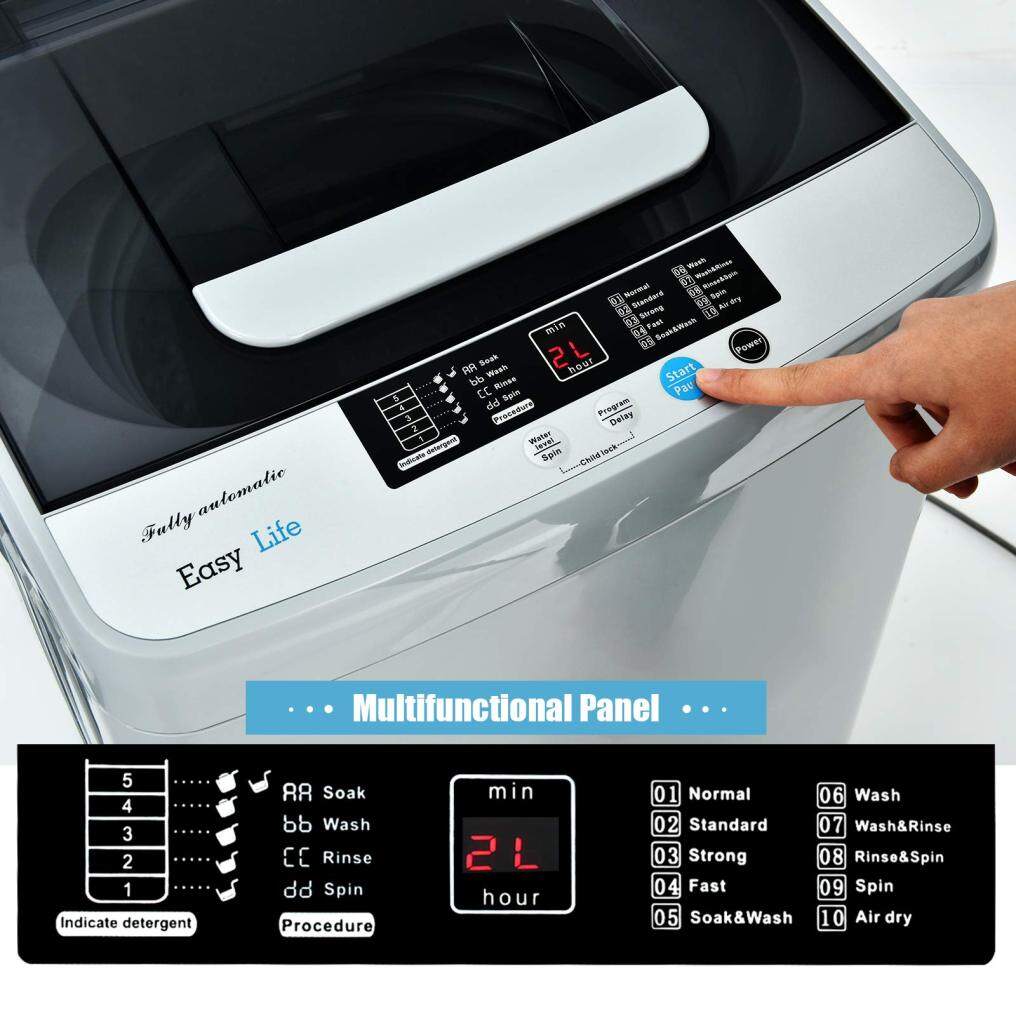 ARLIME Portable Washing Machine, 2-in-1 Laundry Washer and Spin Combo with 10 Programs, 8.8lbs Capacity