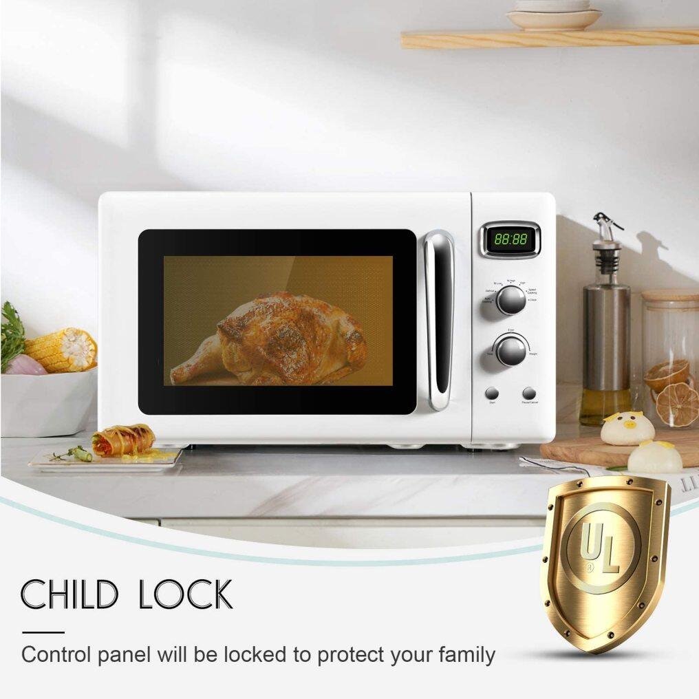 ARLIME Retro Microwave, 900W/0.9Cu.Ft, Small Countertop Microwave