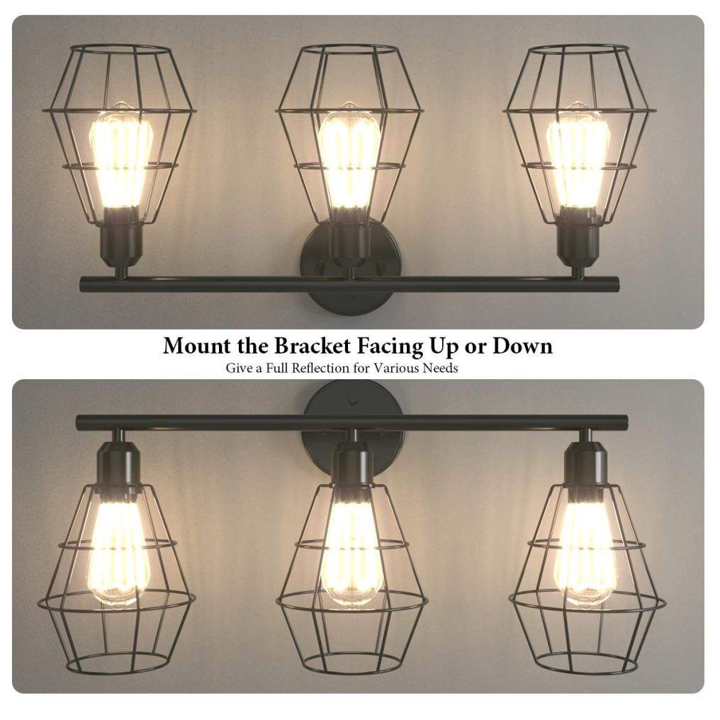 ARLIME 3-Light Industrial Bathroom Vanity Light