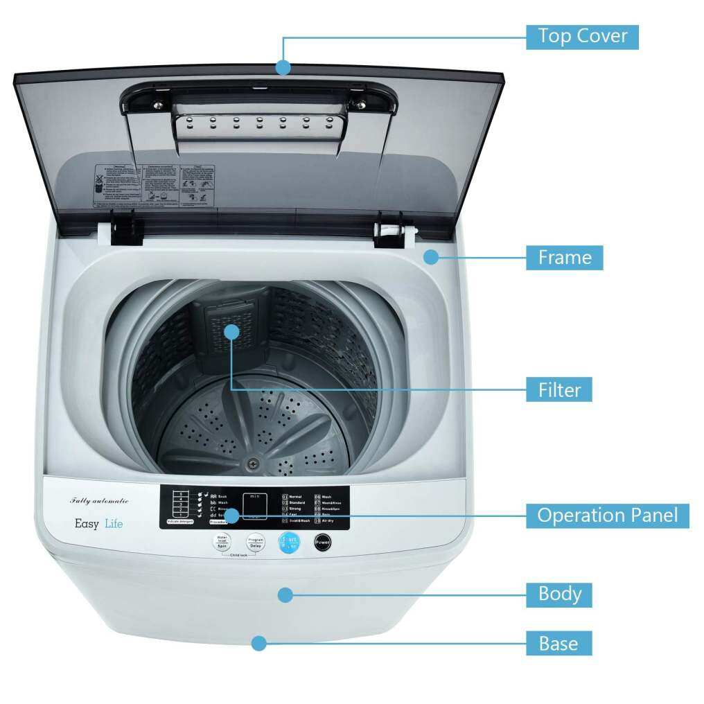 ARLIME Portable Washing Machine, 2-in-1 Laundry Washer and Spin Combo with 10 Programs, 8.8lbs Capacity