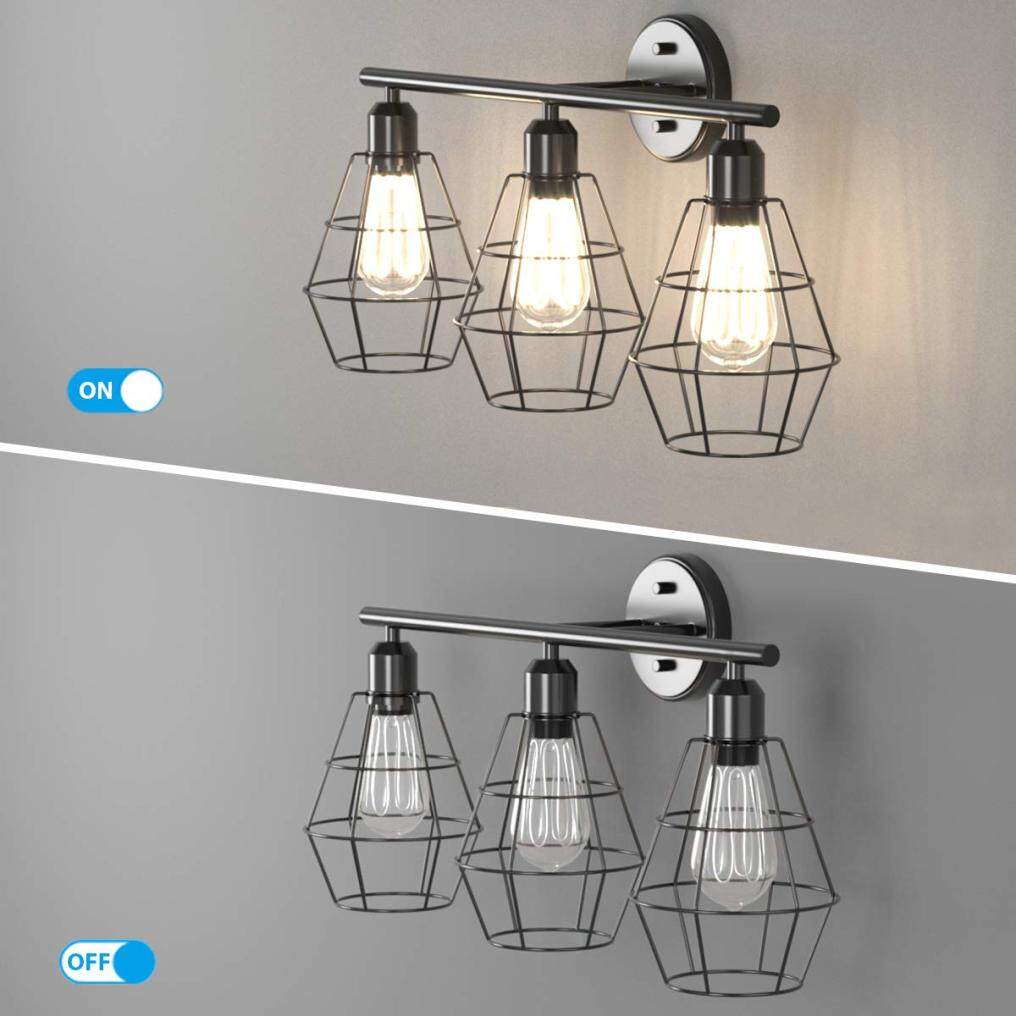 ARLIME 3-Light Industrial Bathroom Vanity Light