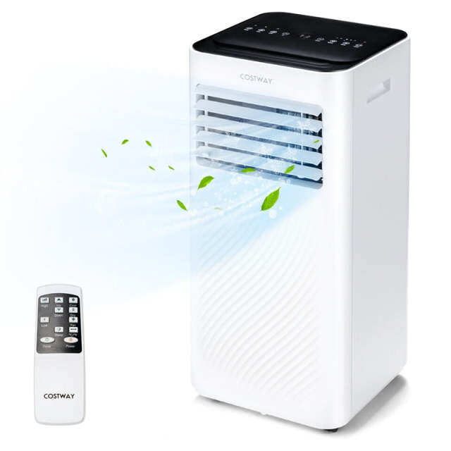10000 BTU Portable Air Conditioner 4-in-1 AC Unit Cooling Fan Dehumidifier with Sleep Mode Remote Control & Window Kit Child Lock