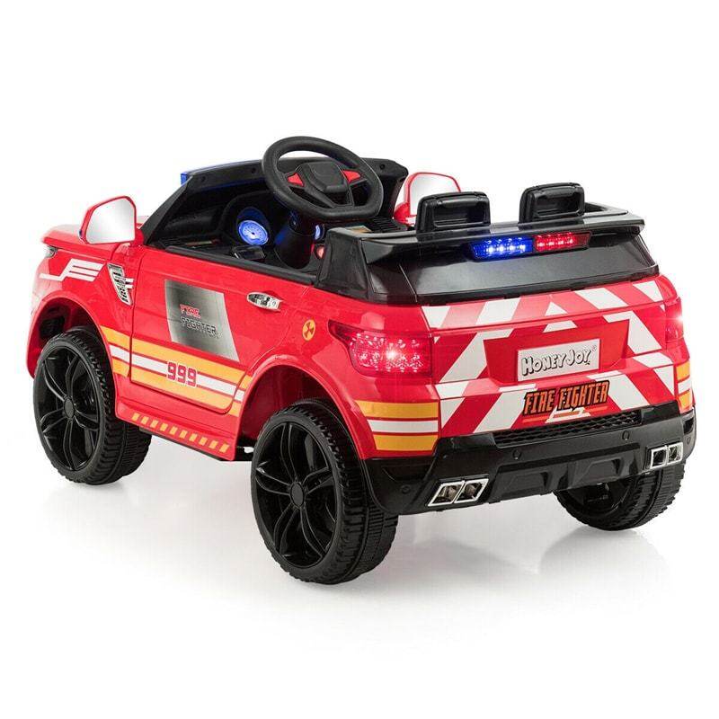 Kids Ride On Police Car 12V Battery Powered Electric Vehicle with Remote Control