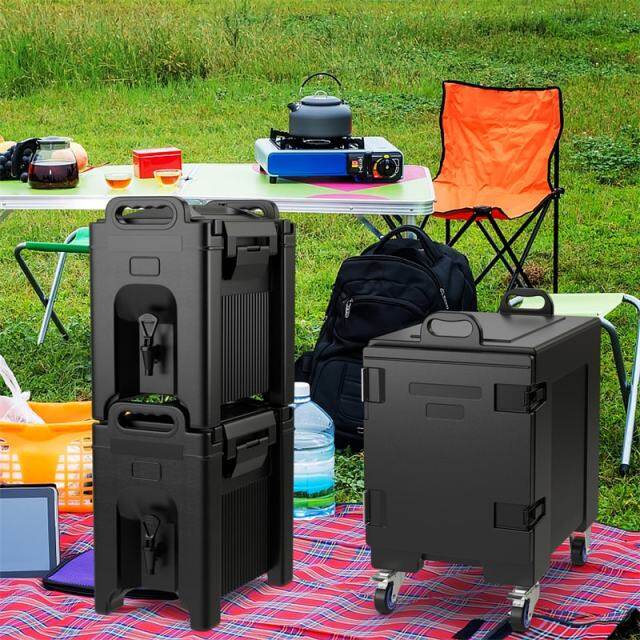 2.5 Gallon Insulated Beverage Dispenser/Server Food-grade Hot & Cold Drink Carrier with Handles & Spring Action Faucet