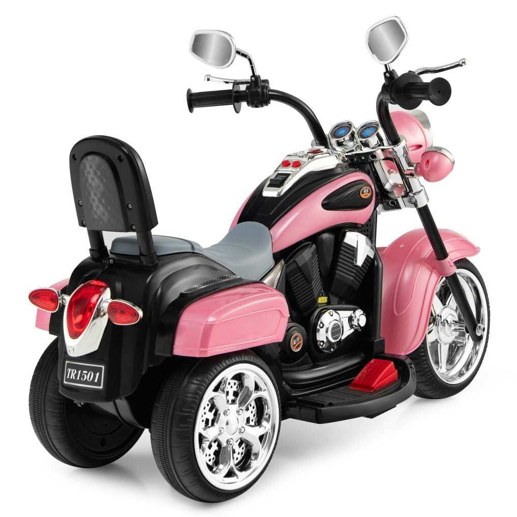 Kids Ride-On Motorcycle, 3-Wheel 6V Battery Powered Chopper Motorcycle with Headlight & Horn, ASTM-Certified Electric Toy for Boys & Girls Gifts