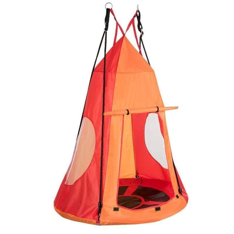 40'' Kids Hanging Tent Swing Saucer Chair Swing Tent Set