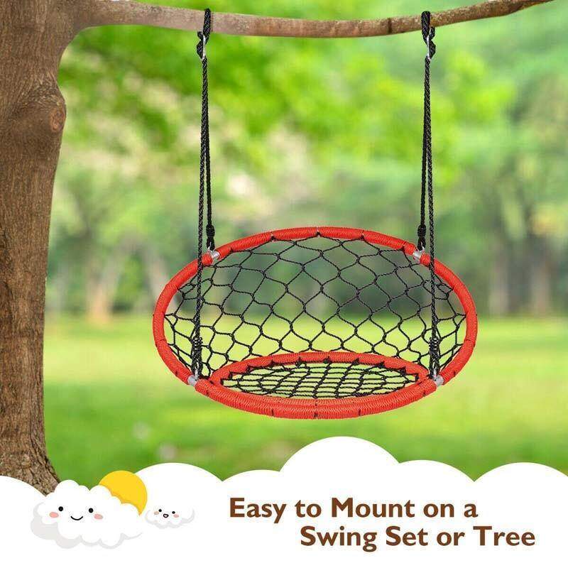 35.5" Kids Indoor Outdoor Round Circle Saucer Swing