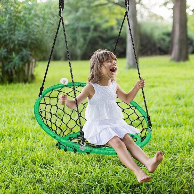 35.5" Kids Indoor Outdoor Round Circle Saucer Swing