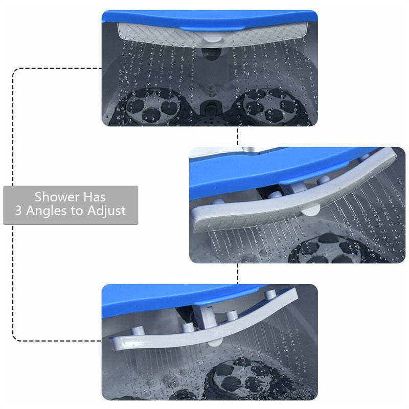 Foot Spa Bath Massager with Heat, Portable Pedicure Foot Spa Tub w/ Motorized Rollers, Shiatsu Massage, Temp Control, Adjustable Shower for Home