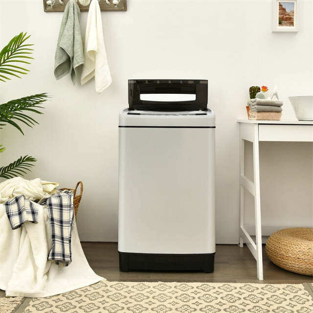Full-Automatic Washing Machine, Energy Star 1.5Cu.Ft Portable Laundry Washer & Spinner Combo 11lbs Capacity with 8 Programs for Apartment, Dorm