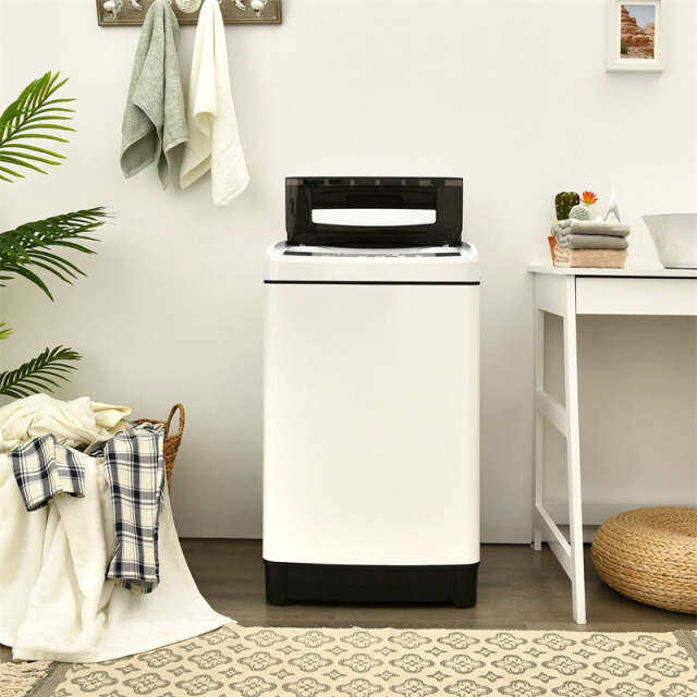 Full-Automatic Washing Machine, Energy Star 1.5Cu.Ft Portable Laundry Washer & Spinner Combo 11lbs Capacity with 8 Programs for Apartment, Dorm