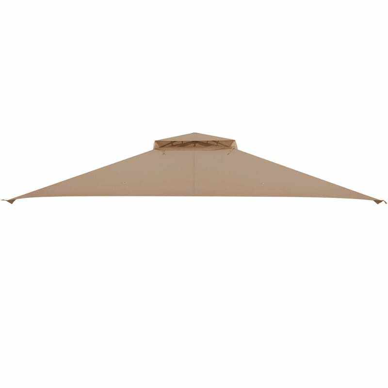 10' x 12' Patio Gazebo Replacement Top, Outdoor 2-Tier Canopy Top Cover CPAI-84 with Air Vent & Drainage Holes for Garden, Backyard