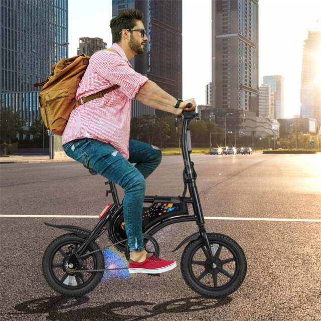 Electric Bike for Adults, 14" Folding Electric Bicycle with 350W Motor, 36V Battery, Cruise Control & Adjustable Saddle, Mini E-Bike for Commuting
