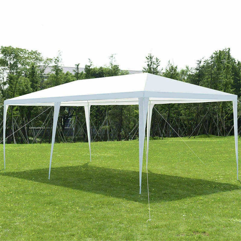 10x20FT Heavy Duty Party Tent with 4 Removable Sidewalls & Carry Bag, Waterproof White Wedding Tent, Outdoor Canopy Tent for Events, Backyard