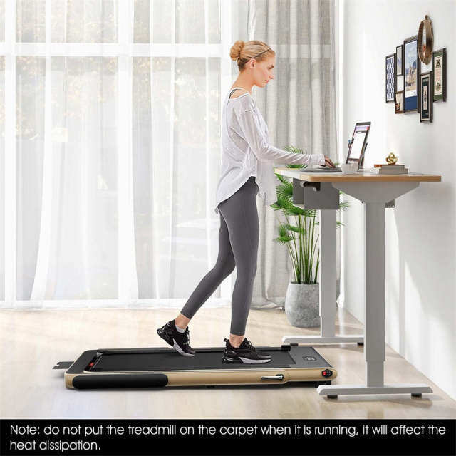 2-in-1 Under Desk Treadmill, 2.25HP SuperFit Folding Walking Jogging Machine with Dual Display, Remote & App Control, Bluetooth for Home Office