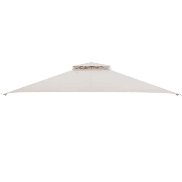 10' x 12' Patio Gazebo Replacement Top, Outdoor 2-Tier Canopy Top Cover CPAI-84 with Air Vent & Drainage Holes for Garden, Backyard