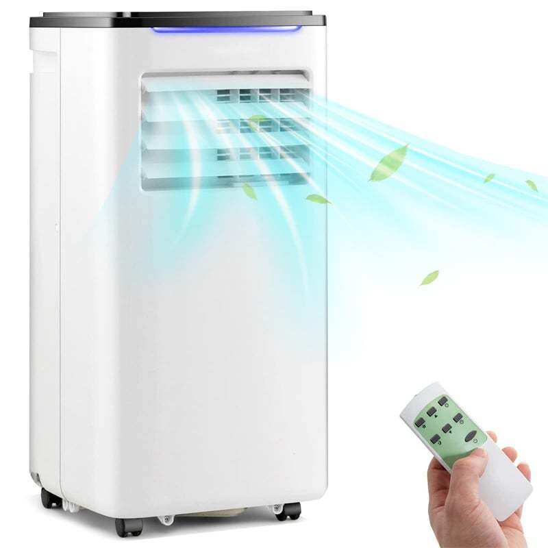 8000 BTU Portable Air Conditioner 3-in-1 AC Unit for Room up to 250 Sq.Ft with Cool Fan Dehumidifier Sleep Mode, Remote Control & Window Kit
