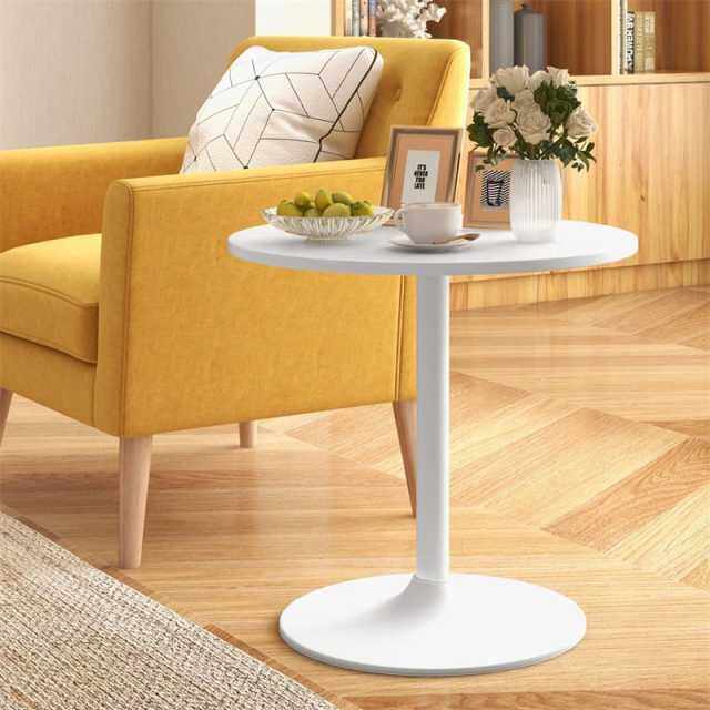24" Round Pub Table, Height Adjustable Bar Height Cocktail Table with Metal Base, High Top Table for Home Bar, Bistro, Dining Room, Restaurant