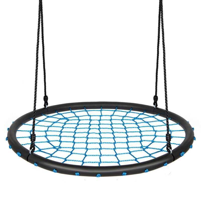 40'' Kids Round Spider Web Tree Saucer Swing Set