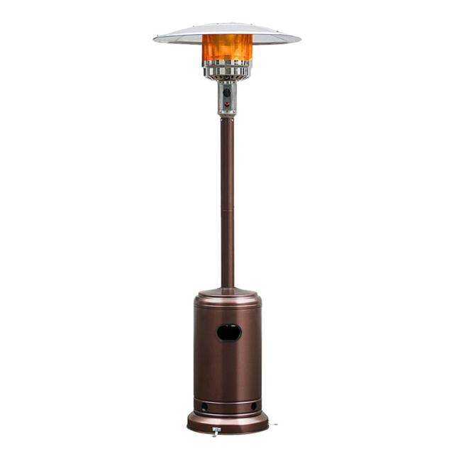 50,000 BTU Propane Patio Heater, Standing Outdoor LP Gas Heater with Wheels, Stainless Steel Burner & Tip-Over Protection for Garden Backyard