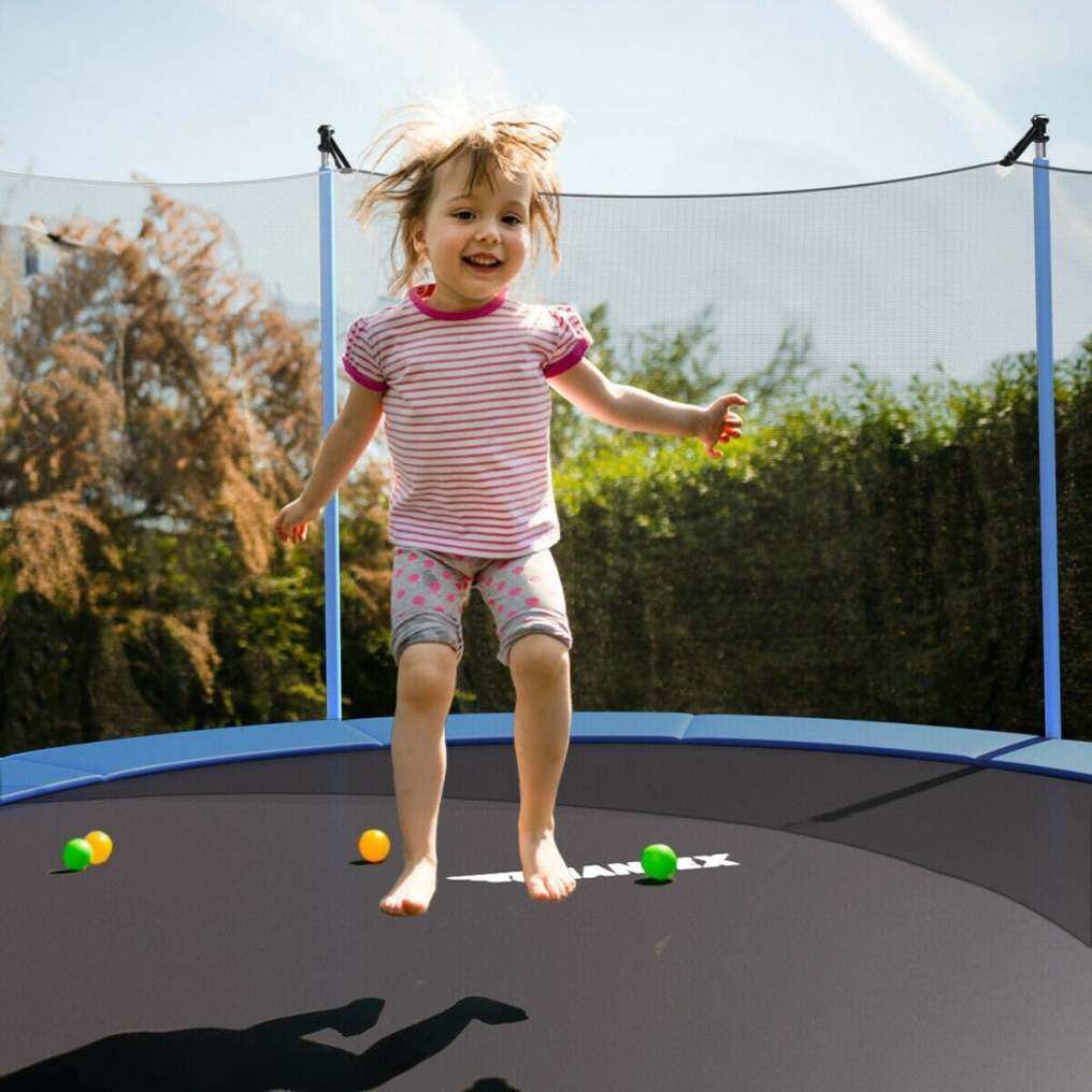 15 Ft Outdoor Trampoline Combo Bounding Bed Trampoline with Safety Enclosure Net & Ladder