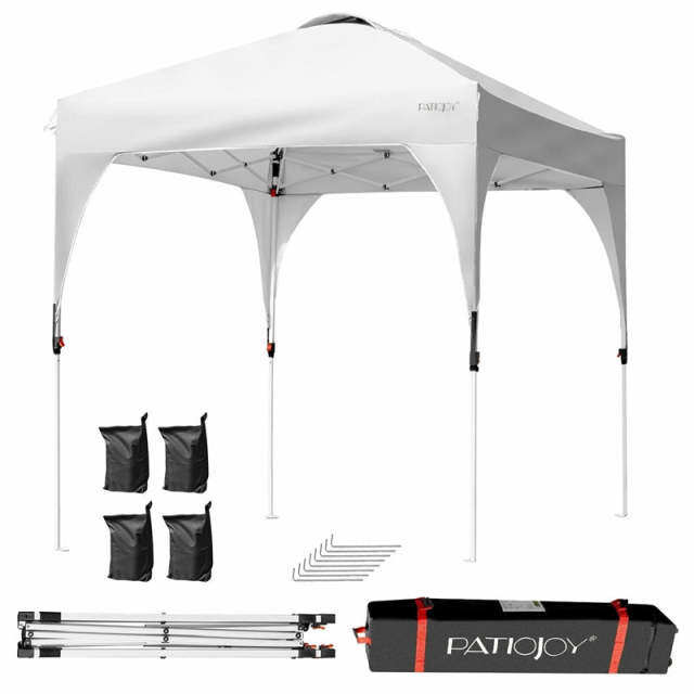 6.6' x 6.6' Outdoor Pop-up Canopy Tent Height Adjustable with Roller Bag