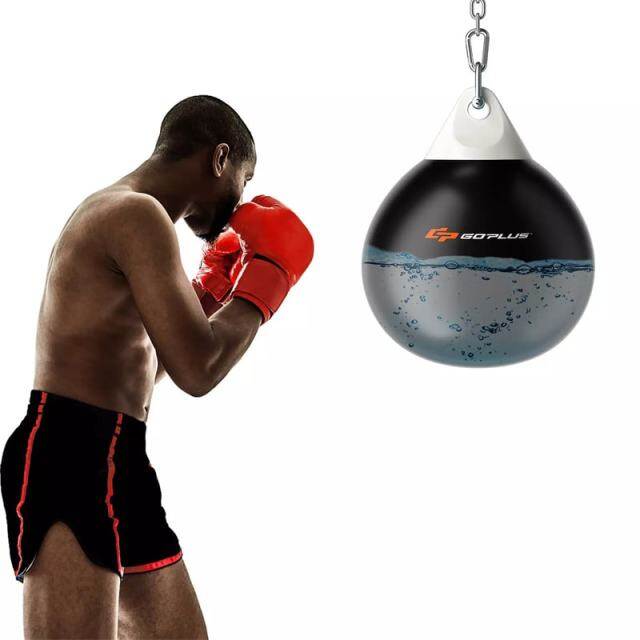 21" Water Aqua Punching Bag, 180LBS Heavy Bag with Adjustable Metal Chain & Water Injection Hose, Boxing Training Bag for Adults Fitness, MMA