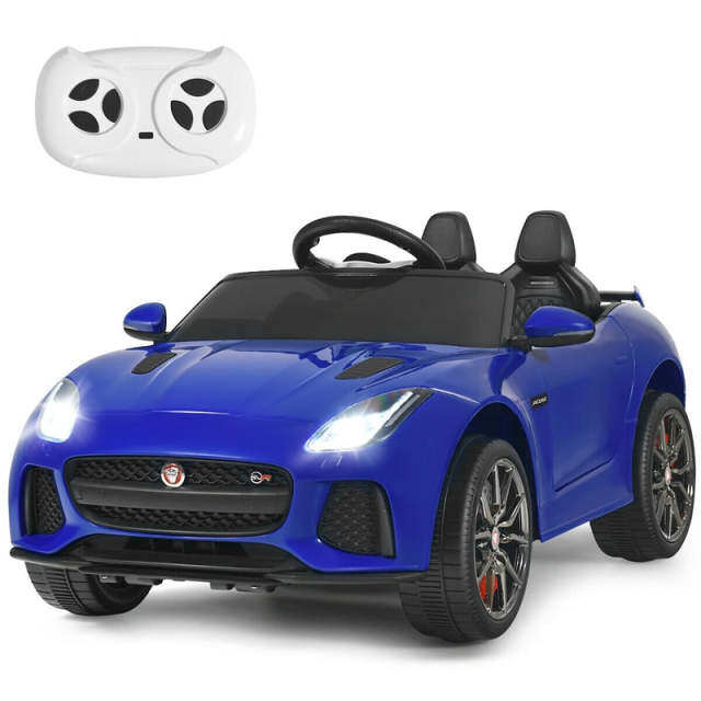 12V Kids Ride-On Car, Licensed Jaguar F-Type SVR Electric Vehicle with Remote Control, Lights, MP3, Motorized Car, Gift for Boys & Girls