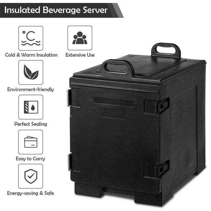 81 Quart End-Loading Insulated Food Pan Carrier Food-Grade LLDPE Material Portable Food Warmer for 5 Full-Size Pans